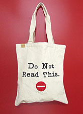 Bag143 Do Not Read This Eco Bag/Natural