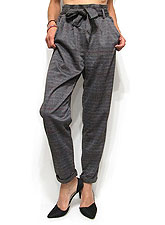 Pants228 Plaid Easy Tapered Pants/Dark Grey