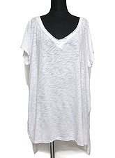 Tops614 Double V-Neck T-Shirt/ White