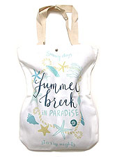 Bag140 Summer Break Paradise Eco Bag/White