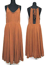 Dress121 Gathered Dress with Open Back/Amber