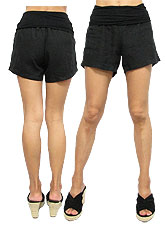 Pants137 Linen Short Pants/ Black