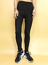 Pants244 High-Waist Sleek Leggings/Black
