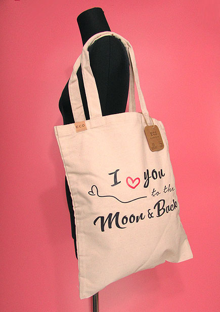 Bag146 Moon & Back Canvas Eco Bag/Natural