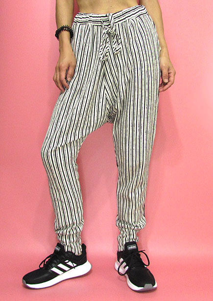 Pants257 Irregular Stripe Lousy Pants/Ivory